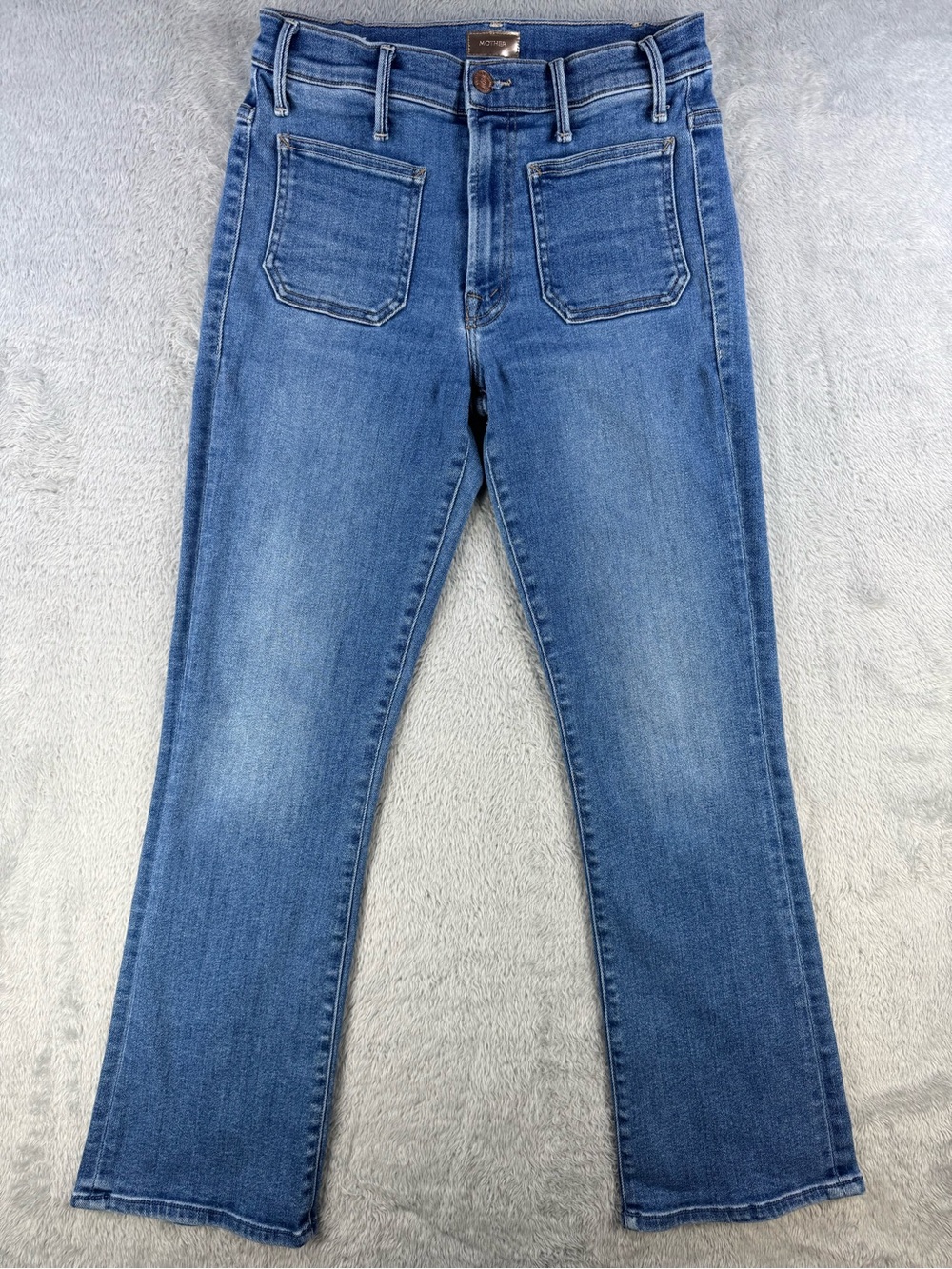 MOTHER Patch Pocket Insider Ankle Jeans 27 Happy Pill
